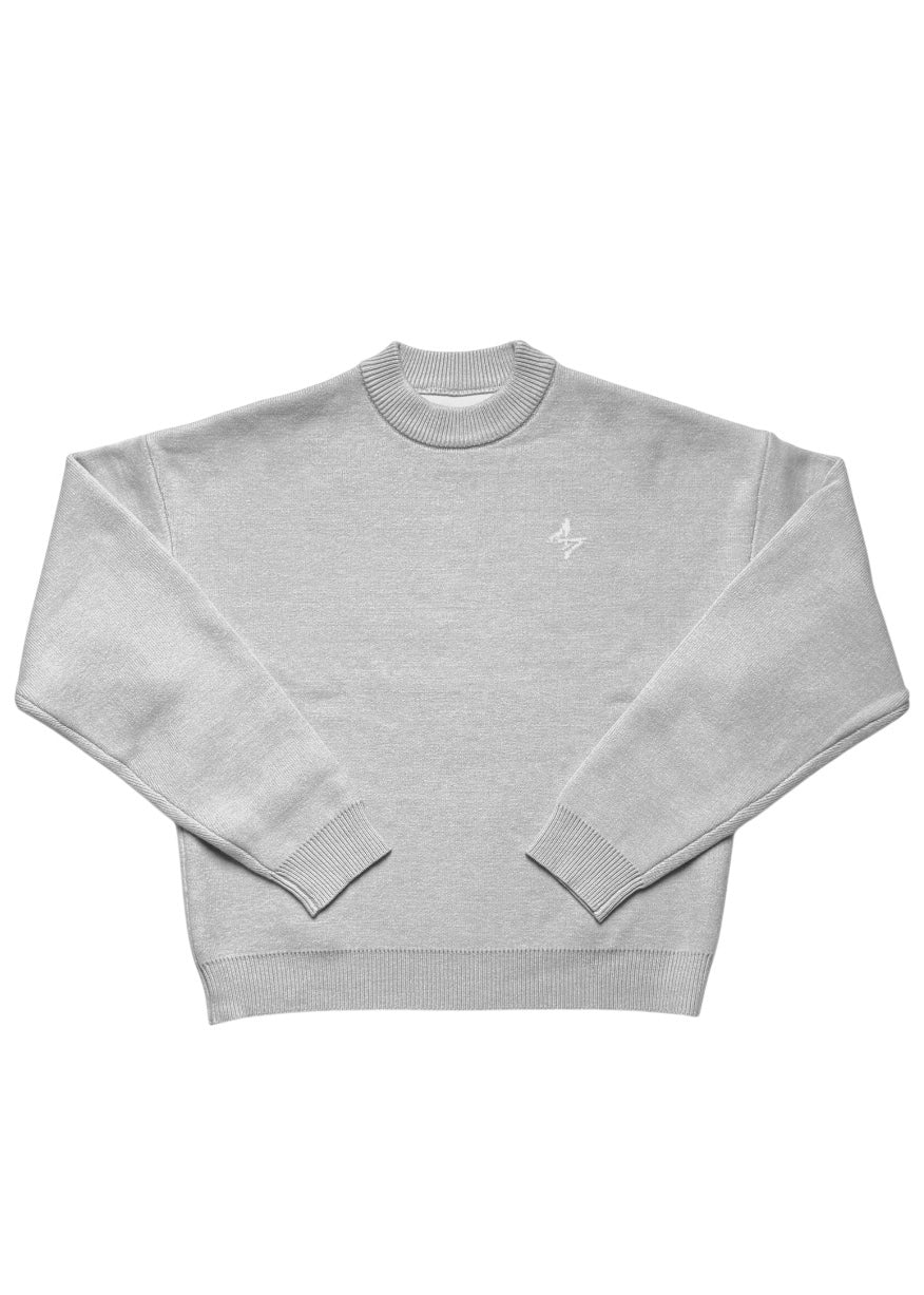 VERITY KNIT SWEATER HELLGRAU